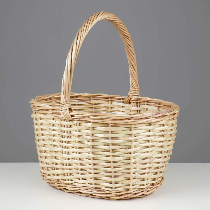 фото Корзина «детская», дно: 15×20 см, верх: 25х21 см, h=14/26 см, лоза
