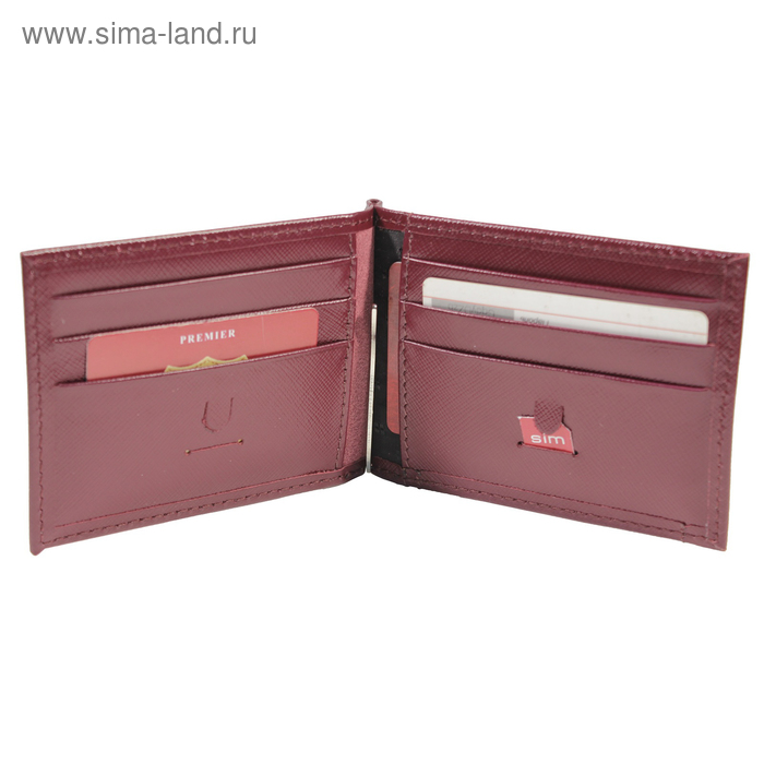 фото Зажимы для купюр, цвет бордовый премьер