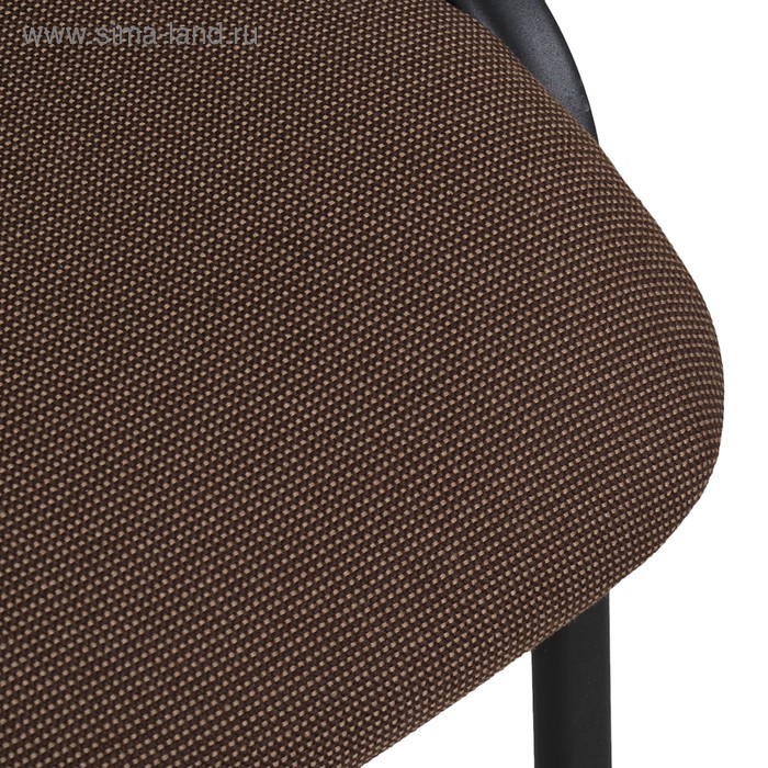 фото Стул "изо" каркас чёрный, обивка ткань коричневая клик мебель