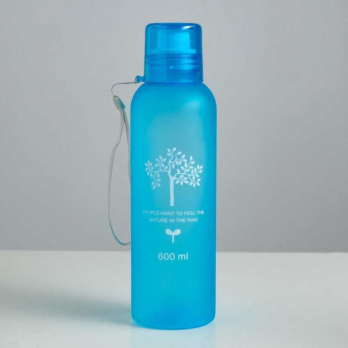 фото Бутылка для воды "дерево жизни", 550 мл, на шнурке, 6.5 х 20.5 см, микс