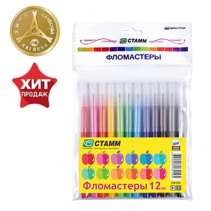 Фломастеры 12 цветов Стамм «Яблоко», смываемые, вентилируемый колпачок, длина линии письма более 400 м, в пакете, европодвес
Фломастеры 12 цветов Стамм «Яблоко», смываемые, вентилируемый колпачок, длина линии письма более 400 м, в пакете, европодвес