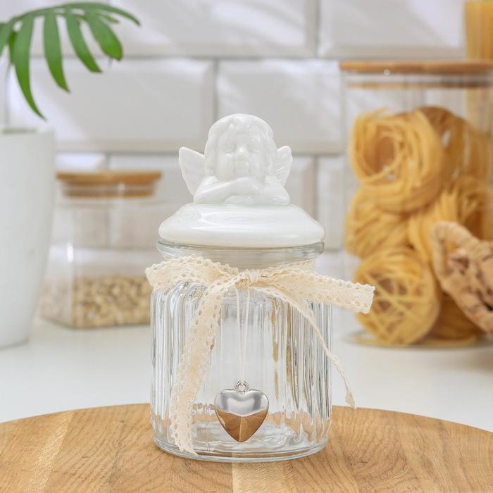 Банка для сыпучих продуктов «Ангелок», 300 мл, цвет белый
Банка для сыпучих продуктов «Ангелок», 300 мл, цвет белый