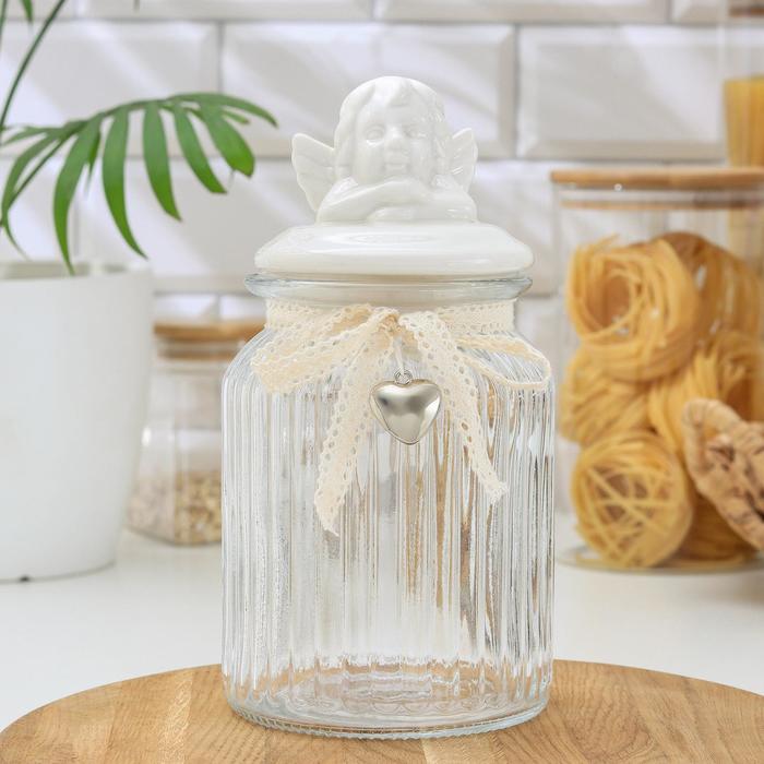 Банка для сыпучих продуктов «Ангелок», 1 л, цвет белый
Банка для сыпучих продуктов «Ангелок», 1 л, цвет белый