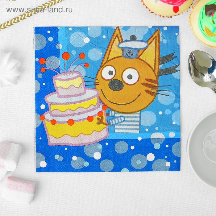 Салфетки «Три Кота», 33х33 см, 12 шт., цвет синий
Салфетки «Три Кота», 33х33 см, 12 шт., цвет синий