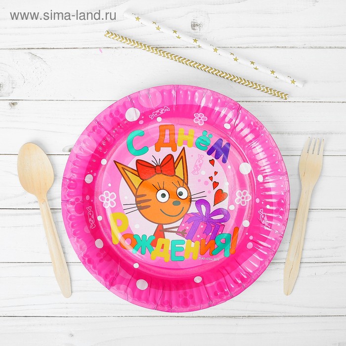 Тарелка бумажная «Три кота», 6 шт., 22 см, цвет розовый
Тарелка бумажная «Три кота», 6 шт., 22 см, цвет розовый