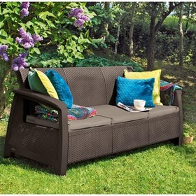 Диван Corfu Love Seat Max, 3-местный, 180 × 70 × 80 см, искусственный ротанг, коричневый
Диван Corfu Love Seat Max, 3-местный, 180 × 70 × 80 см, искусственный ротанг, коричневый