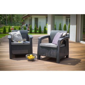 Набор мебели Corfu Duo Set, 2 предмета: 2 кресла, искусственный ротанг, цвет графит
Набор мебели Corfu Duo Set, 2 предмета: 2 кресла, искусственный ротанг, цвет графит
