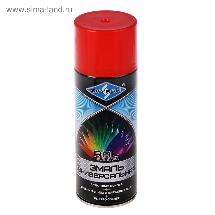 Эмаль универсальная акриловая SKYRON, красная (RAL 3020), 520 мл.
Эмаль универсальная акриловая SKYRON, красная (RAL 3020), 520 мл.