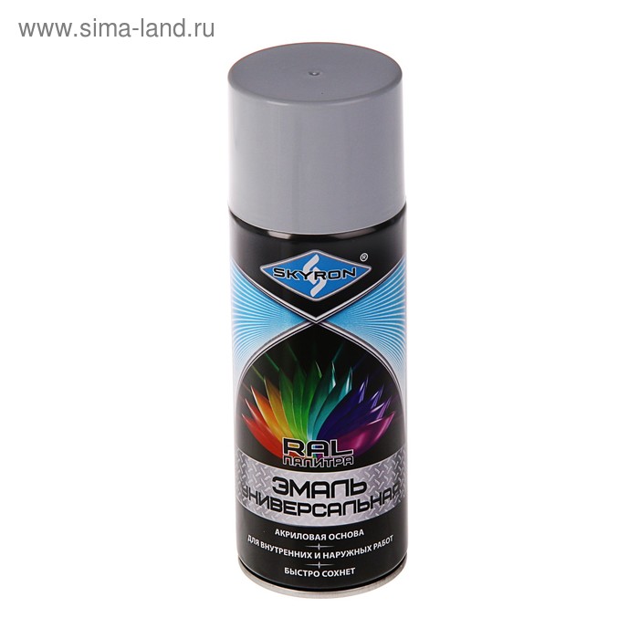 Эмаль универсальная акриловая SKYRON, серая (RAL 7040), 520 мл.
Эмаль универсальная акриловая SKYRON, серая (RAL 7040), 520 мл.