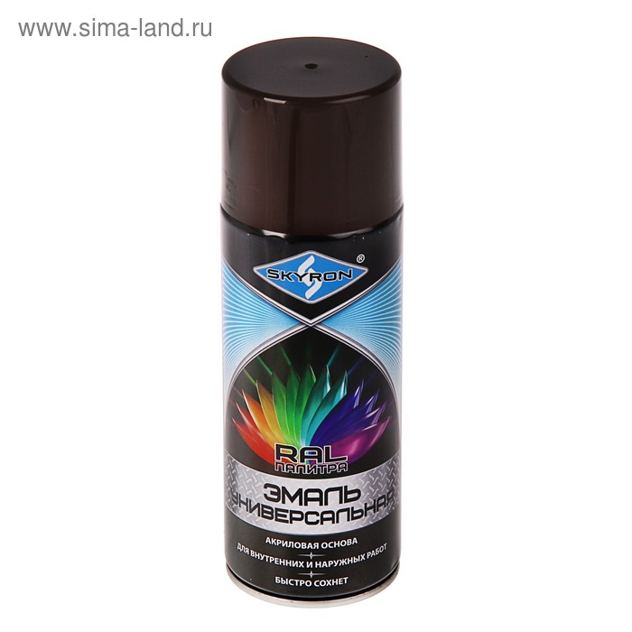 Эмаль универсальная акриловая SKYRON, шоколадно-коричневая (RAL 8017), 520 мл.
Эмаль универсальная акриловая SKYRON, шоколадно-коричневая (RAL 8017), 520 мл.