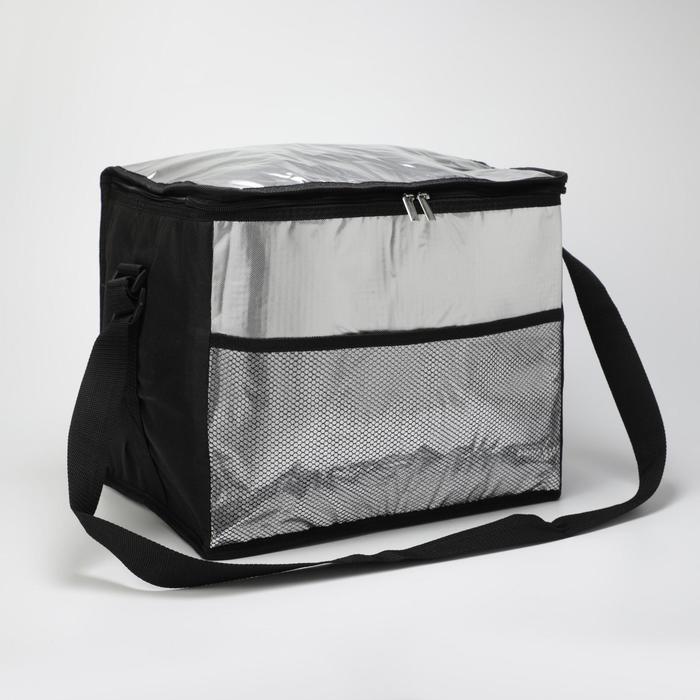 Термосумка на молнии, наружный карман, цвет чёрный
Термосумка на молнии, наружный карман, цвет чёрный