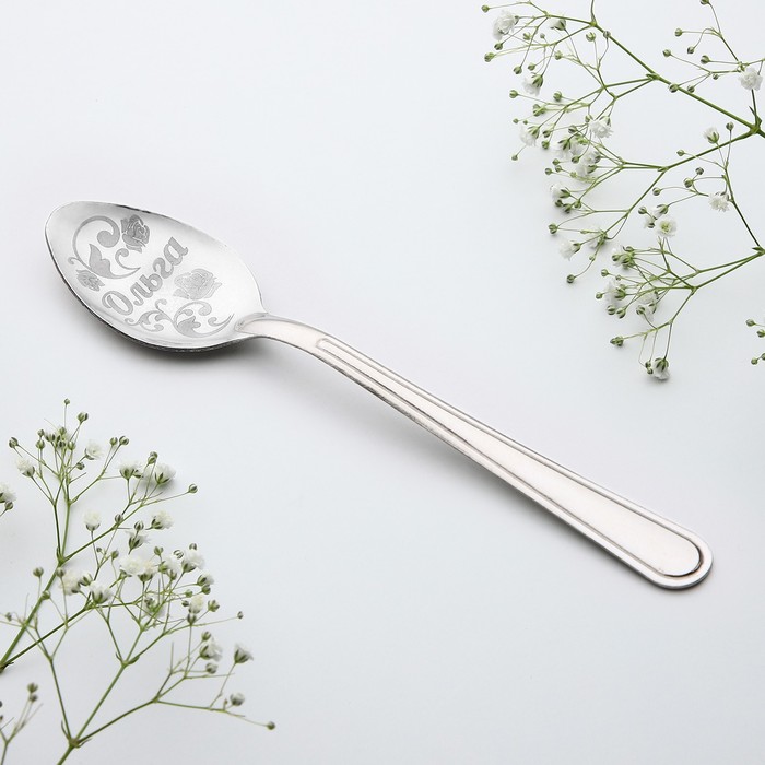 фото Ложка с гравировкой именная «ольга» семейные традиции