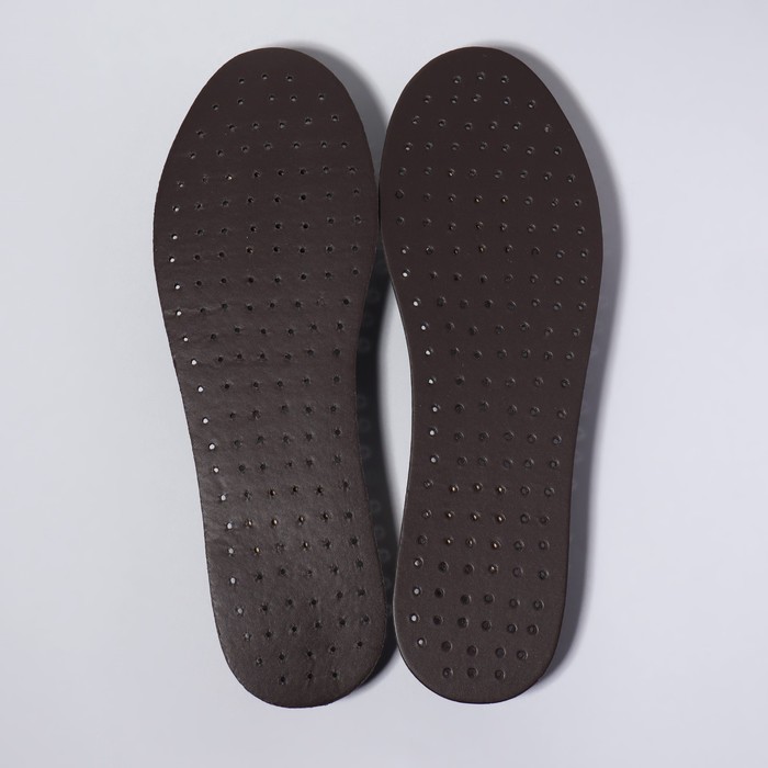 фото Стельки для обуви, универсальные, дышащие, 35-46 р-р, пара, цвет тёмно-коричневый onlitop