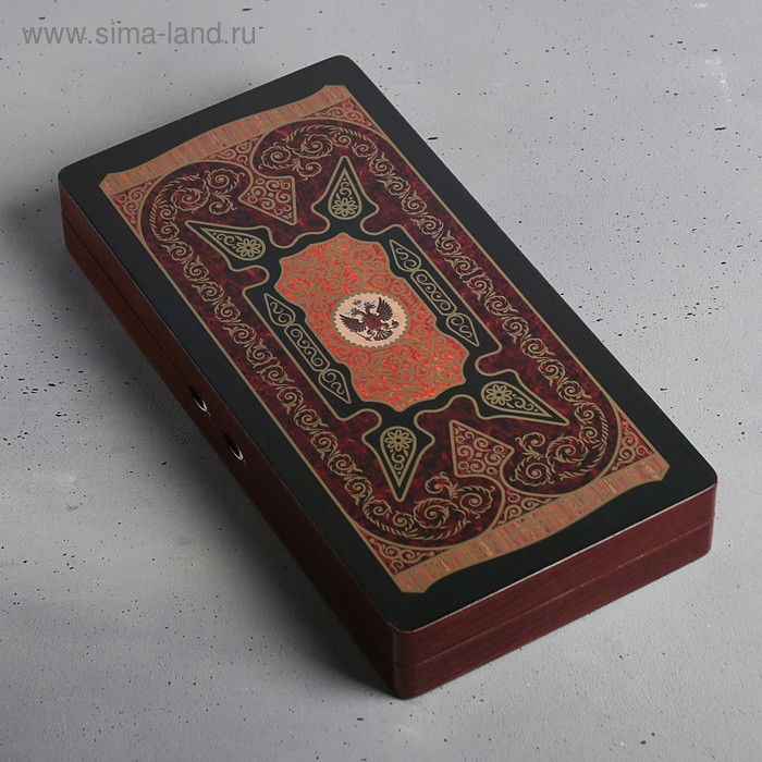 Нарды подарочные «Герб», 39,5 х 19,7 х 5,8 см.
Нарды подарочные «Герб», 39,5 х 19,7 х 5,8 см.