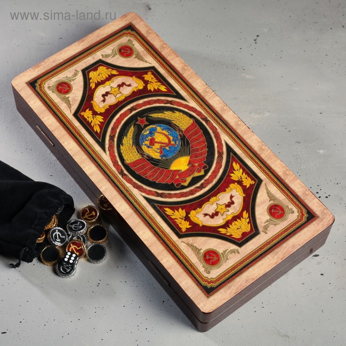 Нарды подарочные «СССР», 39,5 х 19,7 х 5,8 см.
Нарды подарочные «СССР», 39,5 х 19,7 х 5,8 см.