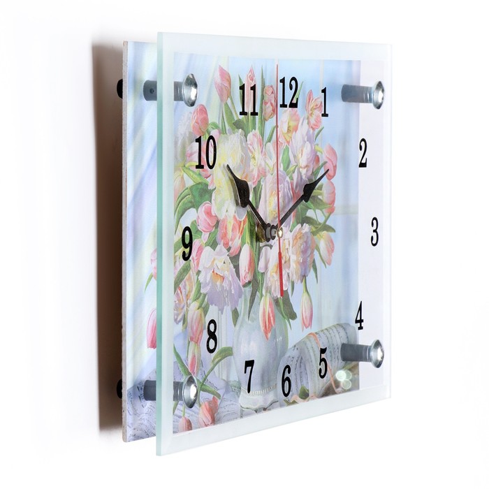 фото Часы настенные, серия: цветы, "цветы в вазе", 20х30 см сюжет