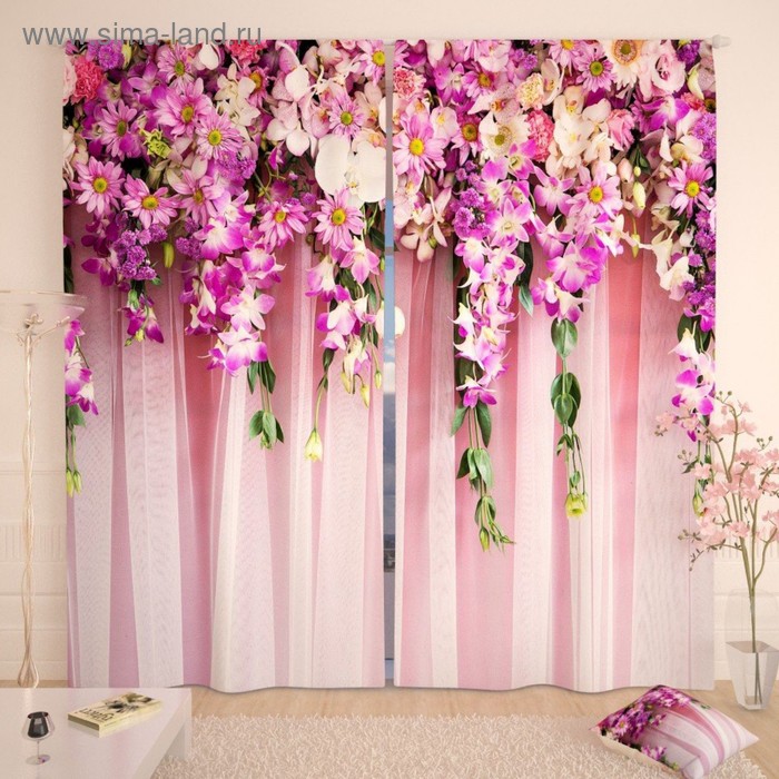 Фотошторы «Цветочный водопад», размер 150х260 см-2 шт., габардин
Фотошторы «Цветочный водопад», размер 150х260 см-2 шт., габардин