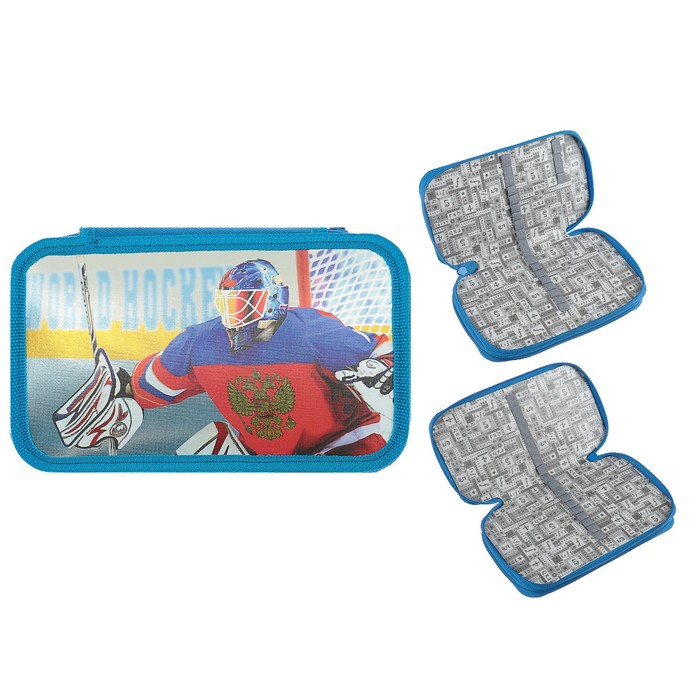 Пенал 2 секции, 120 х 205 мм, «Хоккей», металлик
Пенал 2 секции, 120 х 205 мм, «Хоккей», металлик