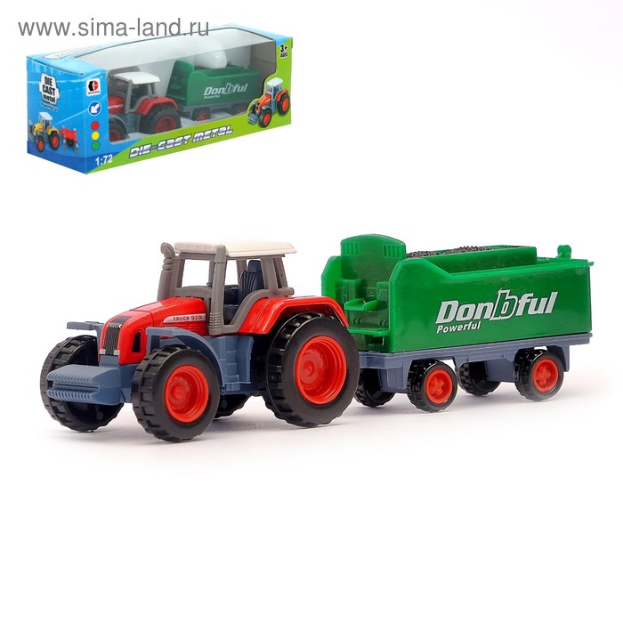 Трактор металлический «Фермер», масштаб 1:72, часть деталей из пластика, цвета МИКС
Трактор металлический «Фермер», масштаб 1:72, часть деталей из пластика, цвета МИКС