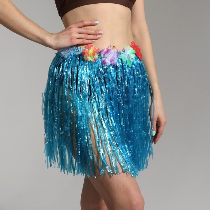 фото Гавайская юбка, цветная 40 см, микс страна карнавалия