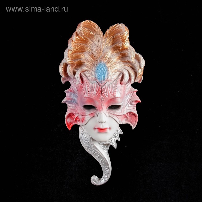 фото Венецианская маска "сова", 27 см,белая микс хорошие сувениры