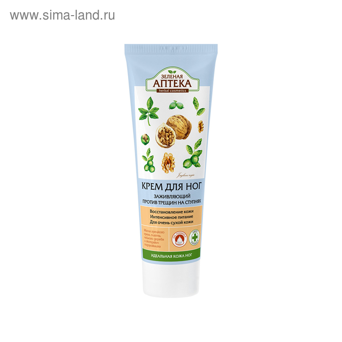 Крем для ног заживляющий против трещин на ступнях, 75 мл
Крем для ног заживляющий против трещин на ступнях, 75 мл