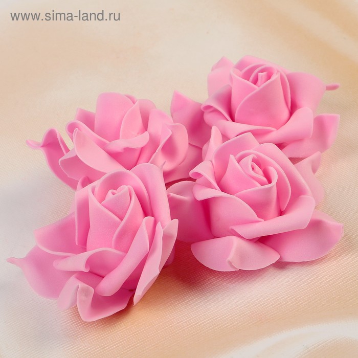 Набор цветов для декора из фоамирана, D=7,5 см, 4 шт, розовый
Набор цветов для декора из фоамирана, D=7,5 см, 4 шт, розовый
