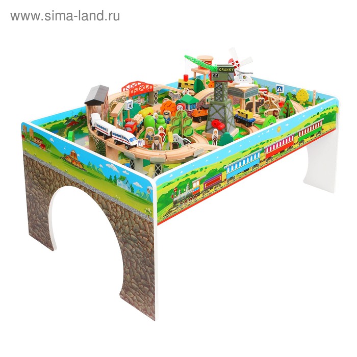 Железная дорога, 110 элементов, стол в комплекте
Железная дорога, 110 элементов, стол в комплекте