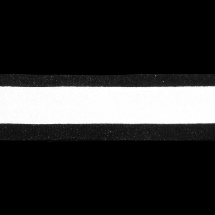 фото Светоотражающая лента-резинка, 20 мм, 10 ± 1 м, цвет чёрный арт узор