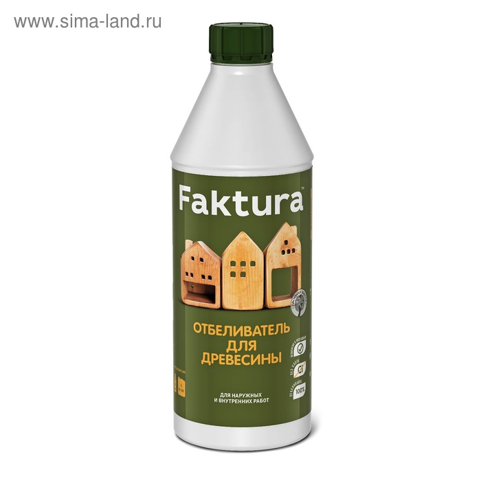 фото Отбеливатель faktura для древесины, бутылка 1 л ярославские краски
