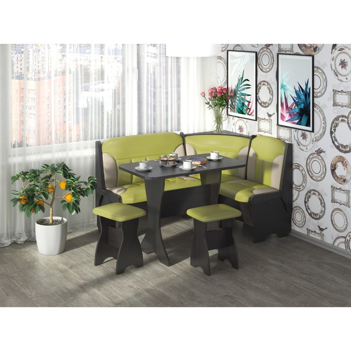 Кухонный уголок Орхидея 1500х1100х840 Венге/Зеленый/беж
Кухонный уголок Орхидея 1500х1100х840 Венге/Зеленый/беж