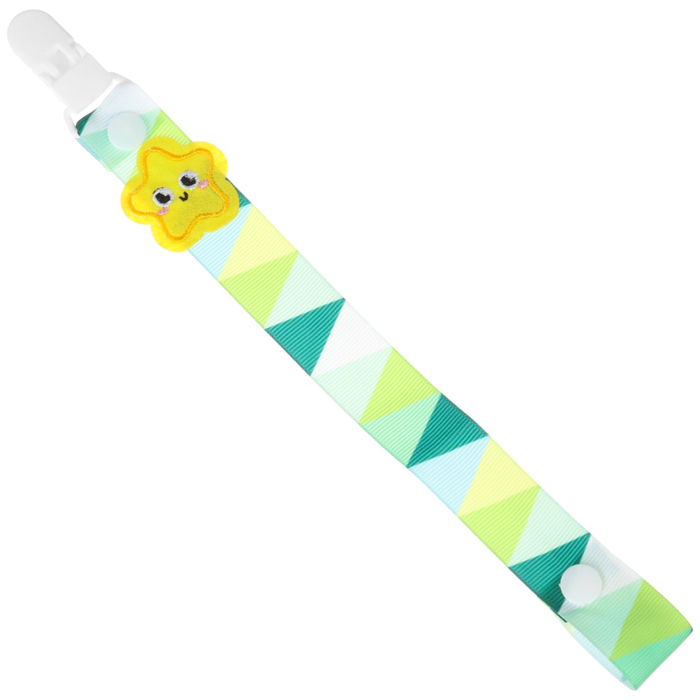 фото Держатель для соски - пустышки , ниблера «счастливый ребёнок» на ленте mum&baby