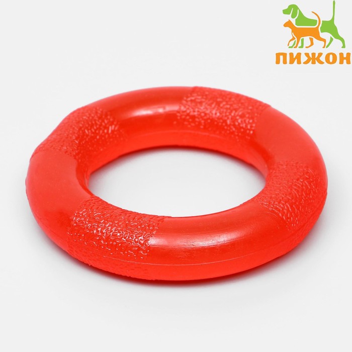 фото Игрушка "кольцо" малое, 9 см, каучук, красная пижон