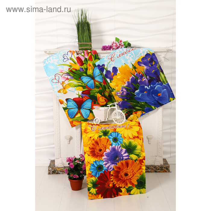 фото Полотенце domovita цветник микс 45х60 см