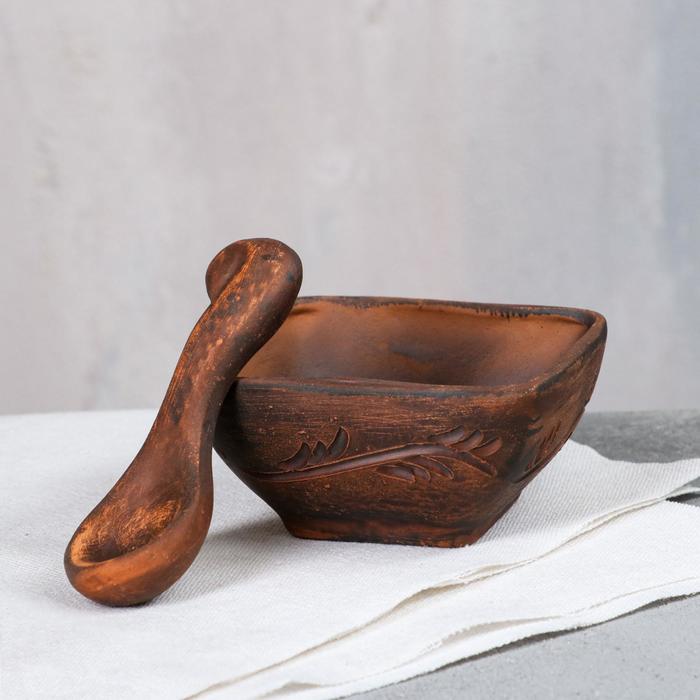 Набор "Локо", 2 предмета: ложечка, соусница, декор, красная глина, 0.06 л, микс
Набор "Локо", 2 предмета: ложечка, соусница, декор, красная глина, 0.06 л, микс