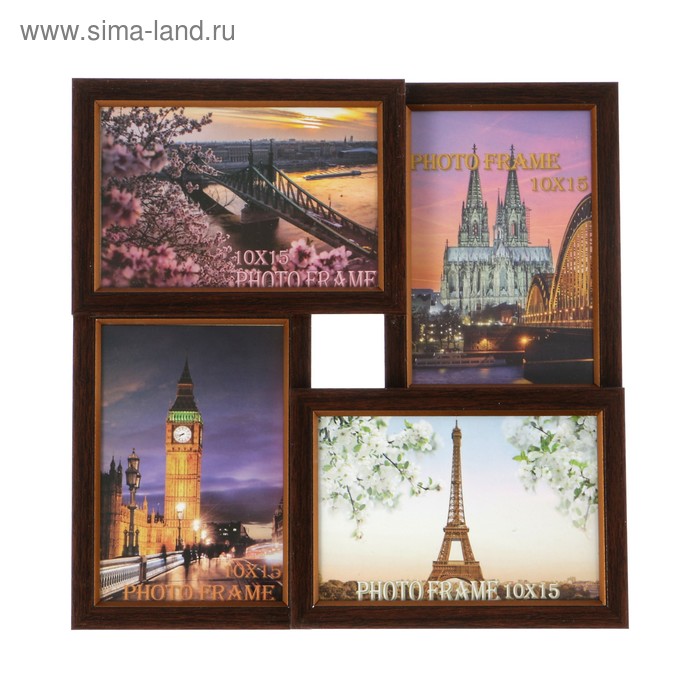 Фоторамка "Венге" 29х29 см на 4 фото 10х15 см
Фоторамка "Венге" 29х29 см на 4 фото 10х15 см