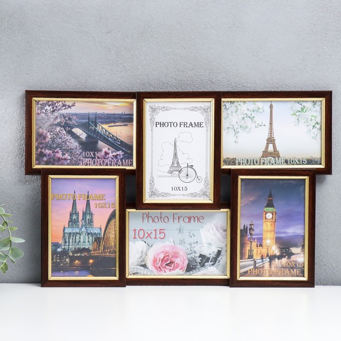 Фоторамка "Венге" 29х45 см на 6 фото 10х15 см
Фоторамка "Венге" 29х45 см на 6 фото 10х15 см