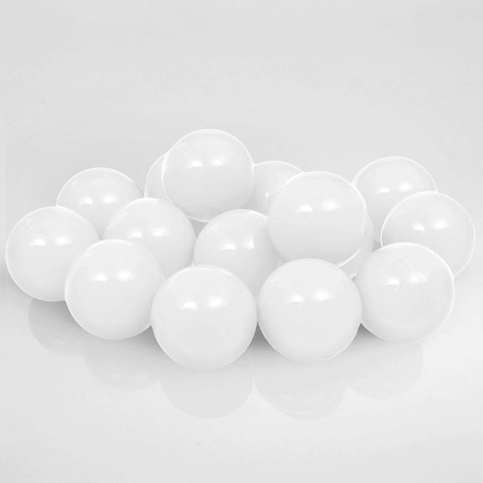 фото Шарики для сухого бассейна с рисунком, диаметр шара 7,5 см, набор 500 штук, цвет белый соломон