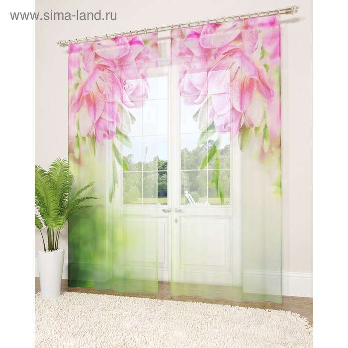 Фототюль «Нежность», размер 145 х 260 см - 2 шт., вуаль
Фототюль «Нежность», размер 145 х 260 см - 2 шт., вуаль