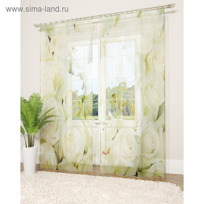 Фототюль «Белые розы», размер 145 х 260 см - 2 шт., вуаль
Фототюль «Белые розы», размер 145 х 260 см - 2 шт., вуаль