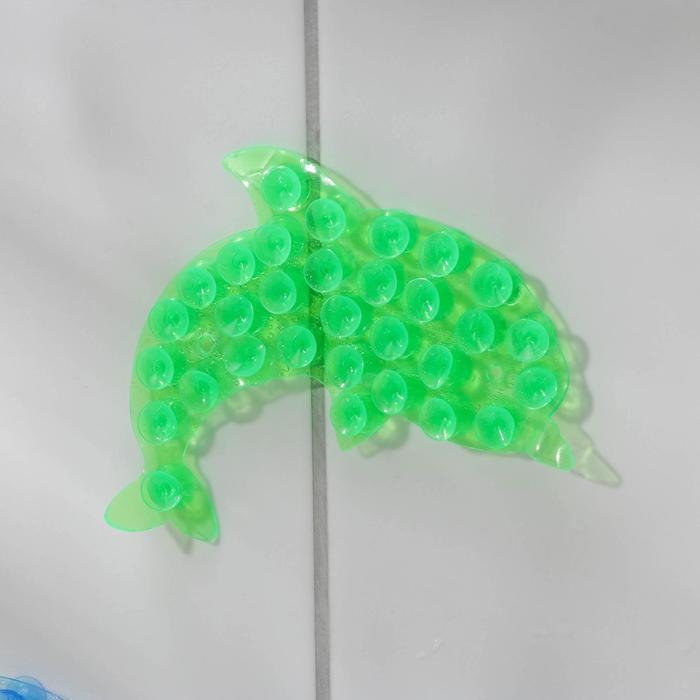фото Мини-коврик для ванны «дельфин», 11×12 см, цвет микс