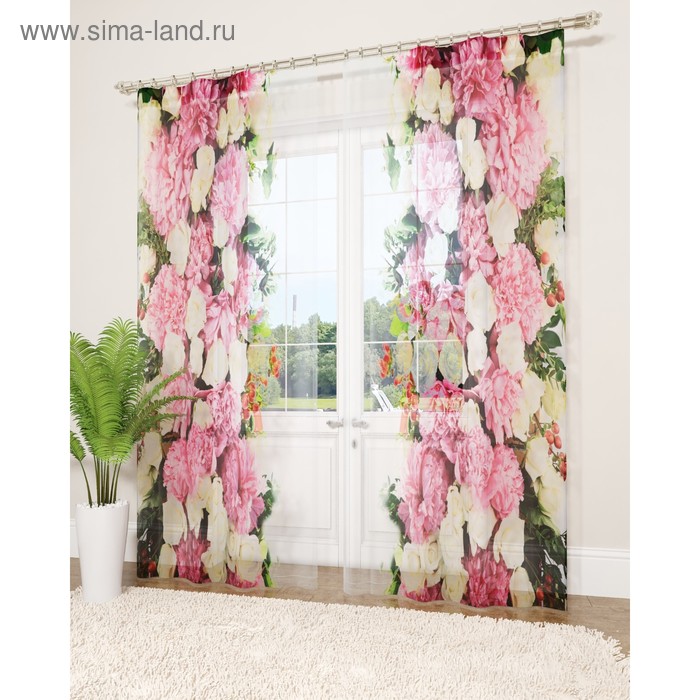 Фототюль «Цветочная лоза», размер 145 х 260 см - 2 шт., вуаль
Фототюль «Цветочная лоза», размер 145 х 260 см - 2 шт., вуаль