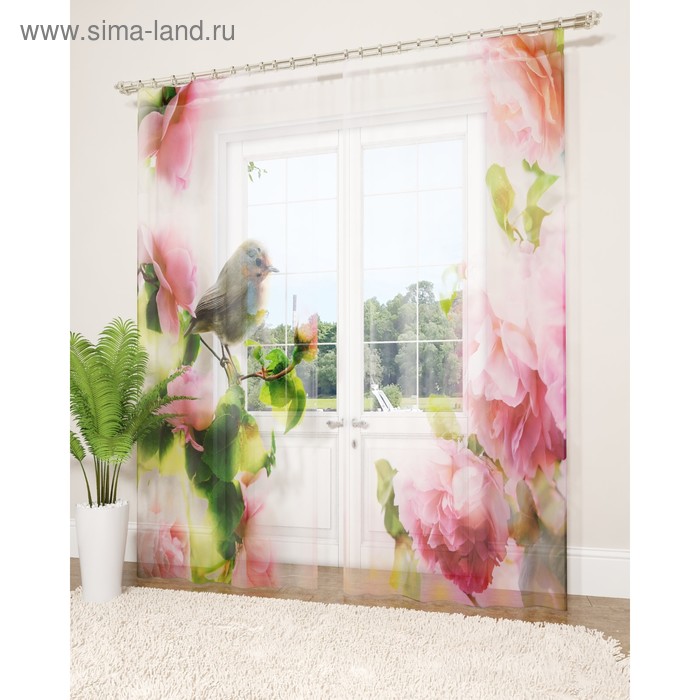 Фототюль «Птичка в цветах», размер 145 х 260 см - 2 шт., вуаль
Фототюль «Птичка в цветах», размер 145 х 260 см - 2 шт., вуаль