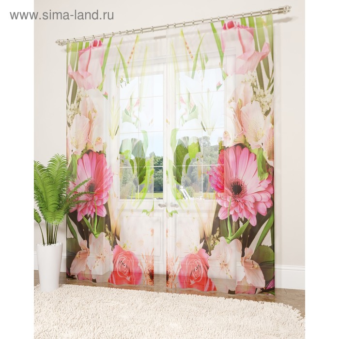 Фототюль «Летние цветы», размер 145 х 260 см - 2 шт., вуаль
Фототюль «Летние цветы», размер 145 х 260 см - 2 шт., вуаль