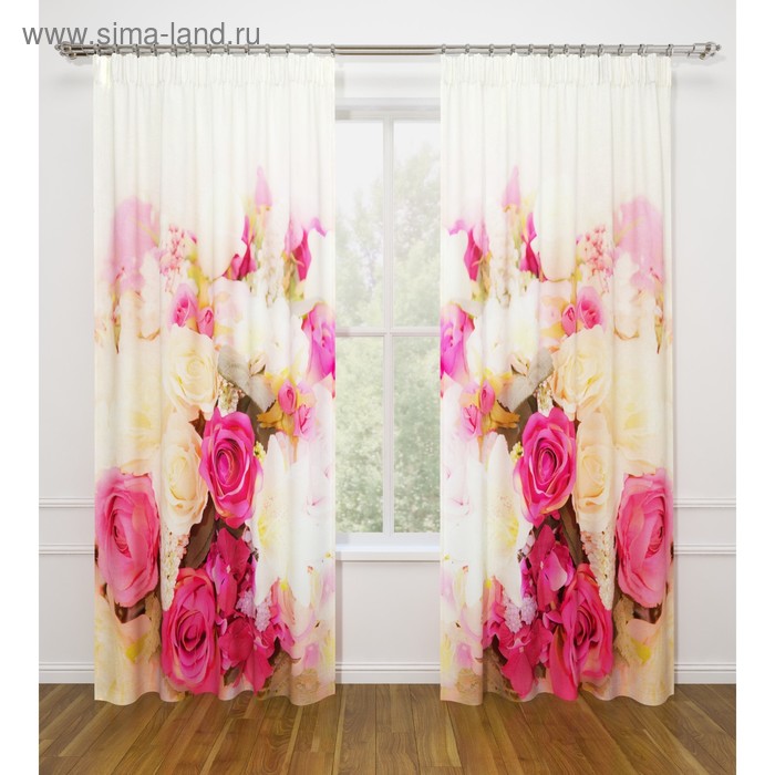 Фотошторы «Романтичный букет», размер 145 х 260 см - 2 шт., габардин
Фотошторы «Романтичный букет», размер 145 х 260 см - 2 шт., габардин