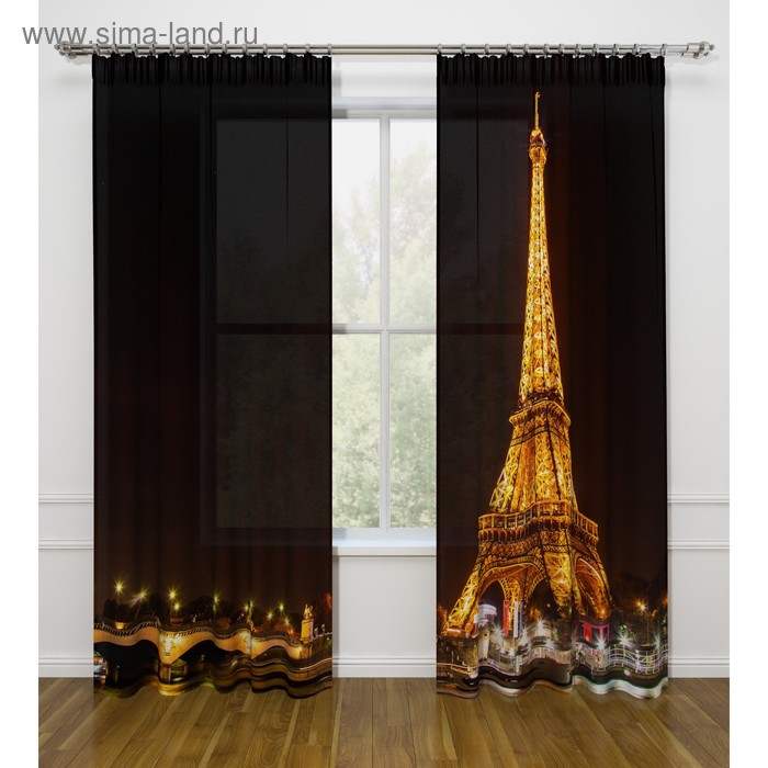Фотошторы «Ночной париж», размер 145 х 260 см - 2 шт., габардин
Фотошторы «Ночной париж», размер 145 х 260 см - 2 шт., габардин