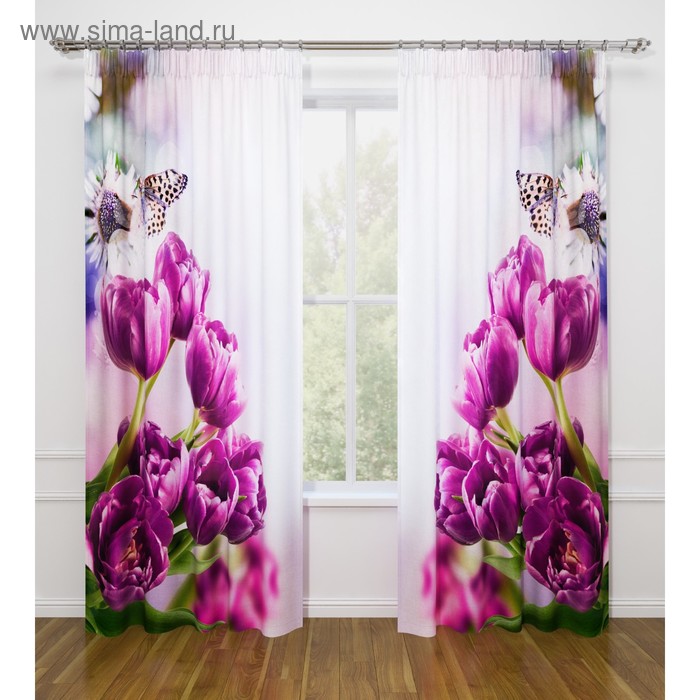 Фотошторы «Фиолетовые тюльпаны», размер 145 х 260 см - 2 шт., габардин
Фотошторы «Фиолетовые тюльпаны», размер 145 х 260 см - 2 шт., габардин