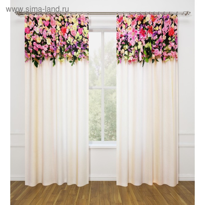 Фотошторы «Розовая композиция», размер 145 х 260 см - 2 шт., габардин 
Фотошторы «Розовая композиция», размер 145 х 260 см - 2 шт., габардин