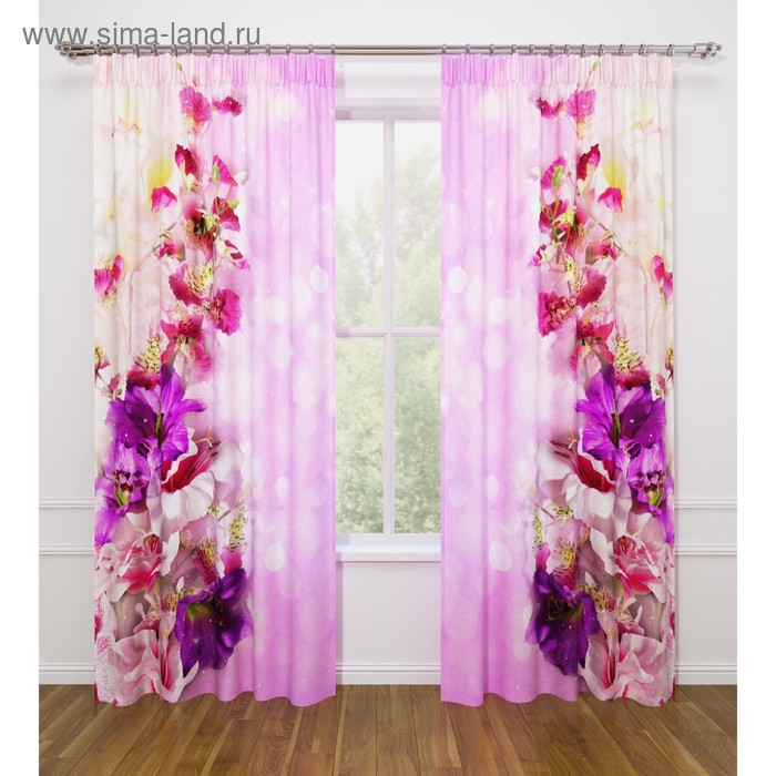 Фотошторы «Волшебные цветы», размер 145 х 260 см - 2 шт., габардин 
Фотошторы «Волшебные цветы», размер 145 х 260 см - 2 шт., габардин
