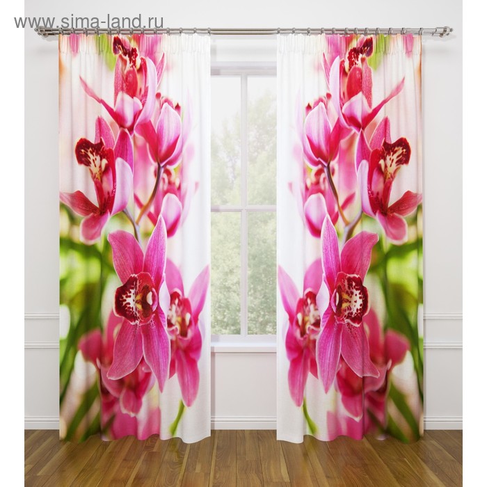 Фотошторы «Душистая орхидея», размер 145 х 260 см - 2 шт., габардин 
Фотошторы «Душистая орхидея», размер 145 х 260 см - 2 шт., габардин